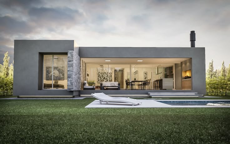 Projeto de casa térrea de alto padrão
