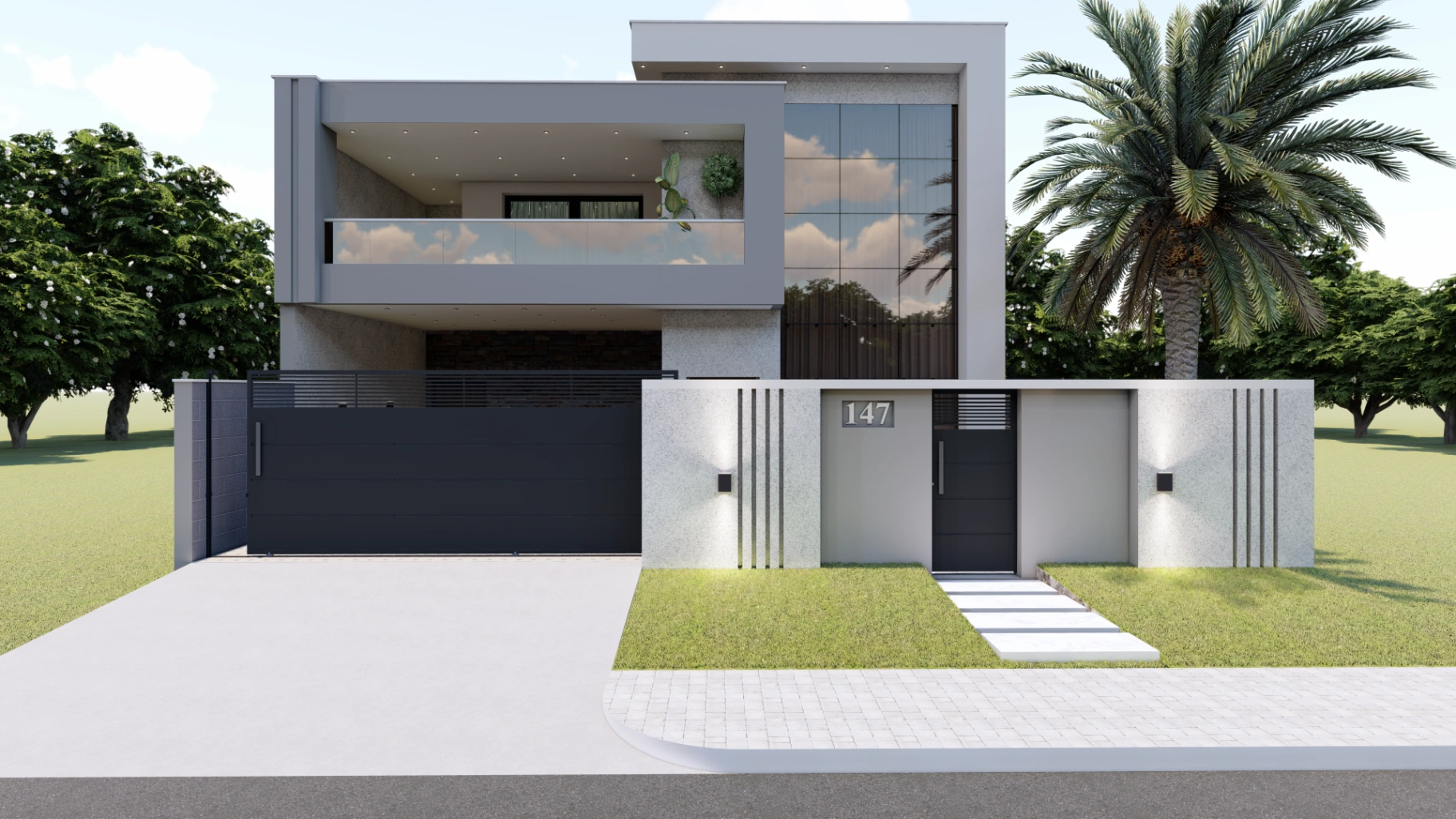 Secundária de Projecto de casa térrea com 3 quartos 1 suite